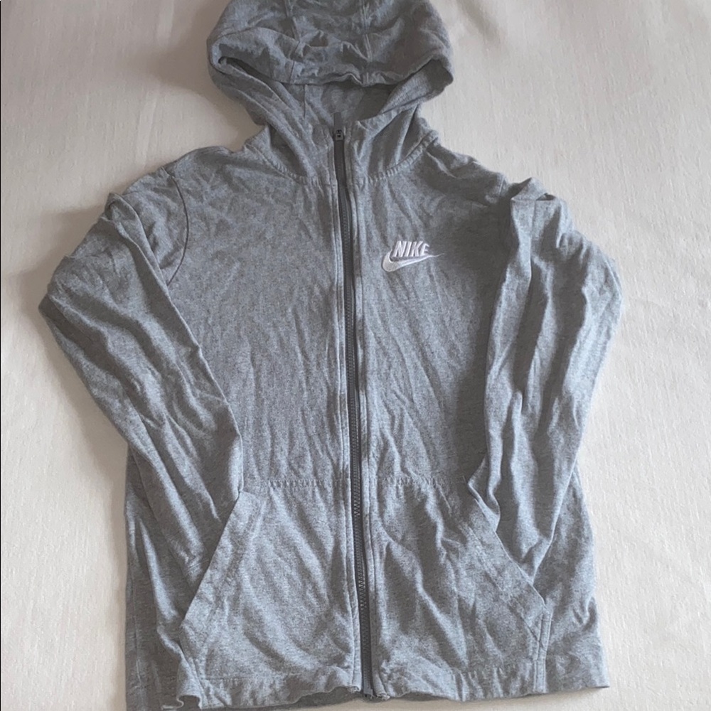Nike Gray Zip-Up Hoodie